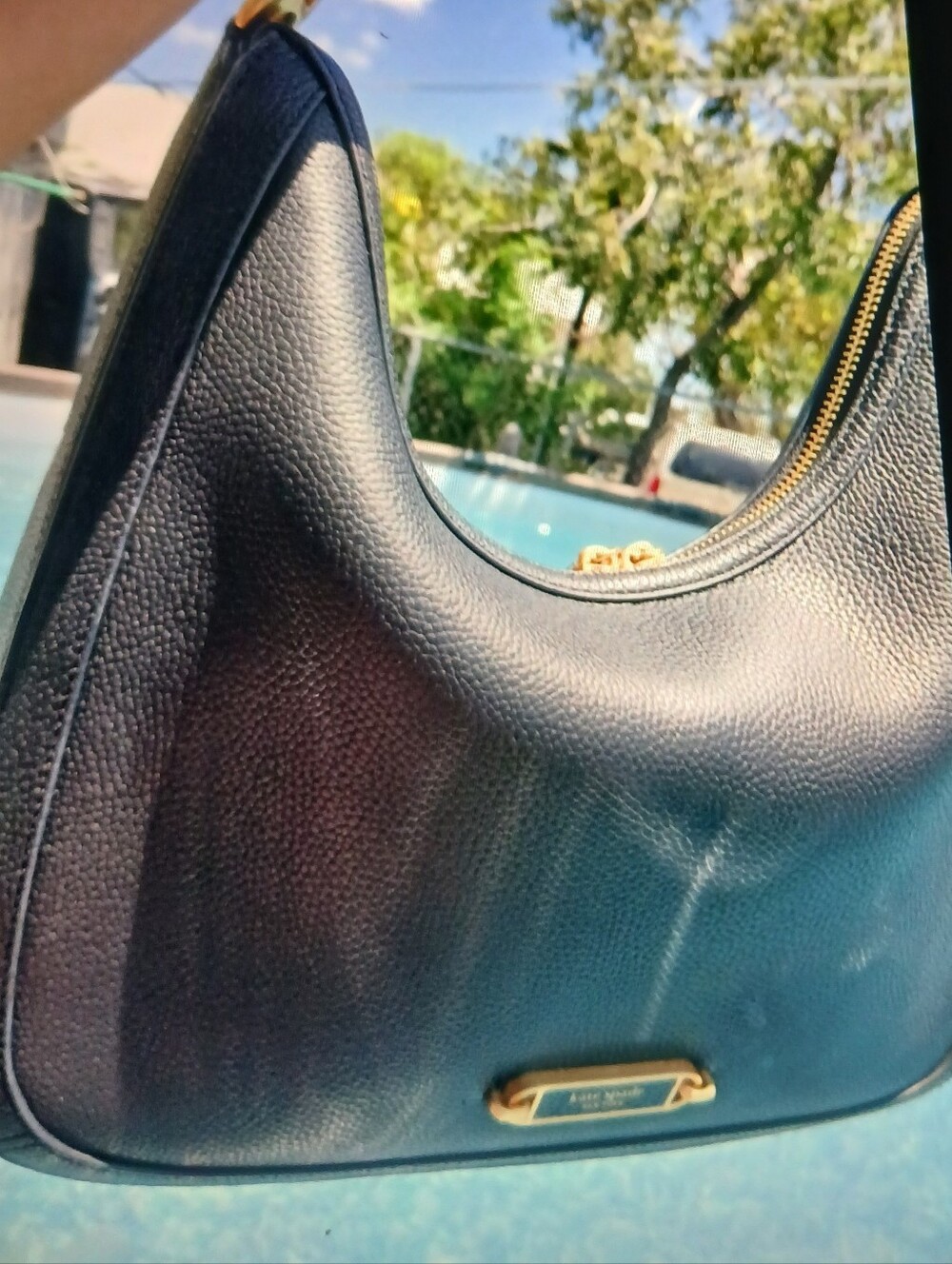Kate Spade Gramercy Leather Hobo Shoulder Bag with Gold Hardware